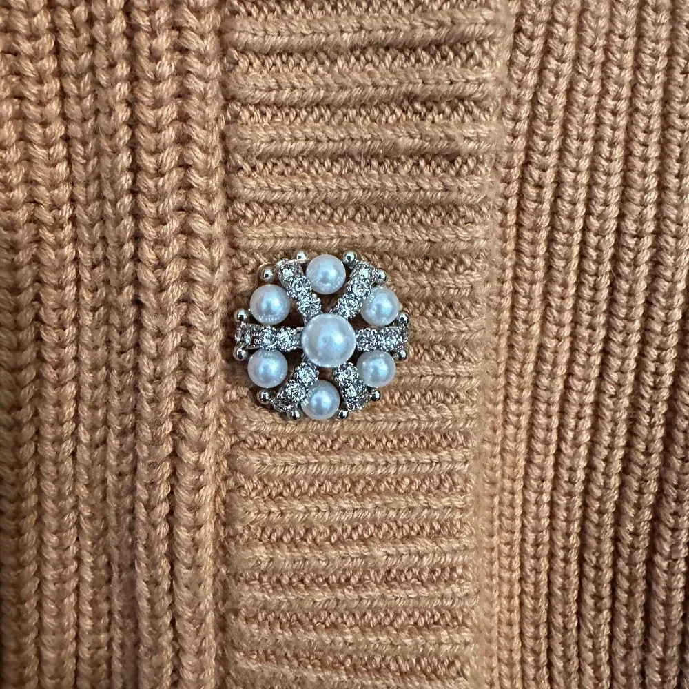 Self-Portrait Diamante Embellished Rib Knit Cardigan XL - Picture 12 of 14